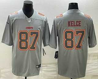 Men's Kansas City Chiefs #87 Travis Kelce Gray Atmosphere Fashion Stitched Jersey,We sell and wholesale Men's Kansas City Chiefs #87 Travis Kelce Gray Atmosphere Fashion Stitched Jersey on line form chian!